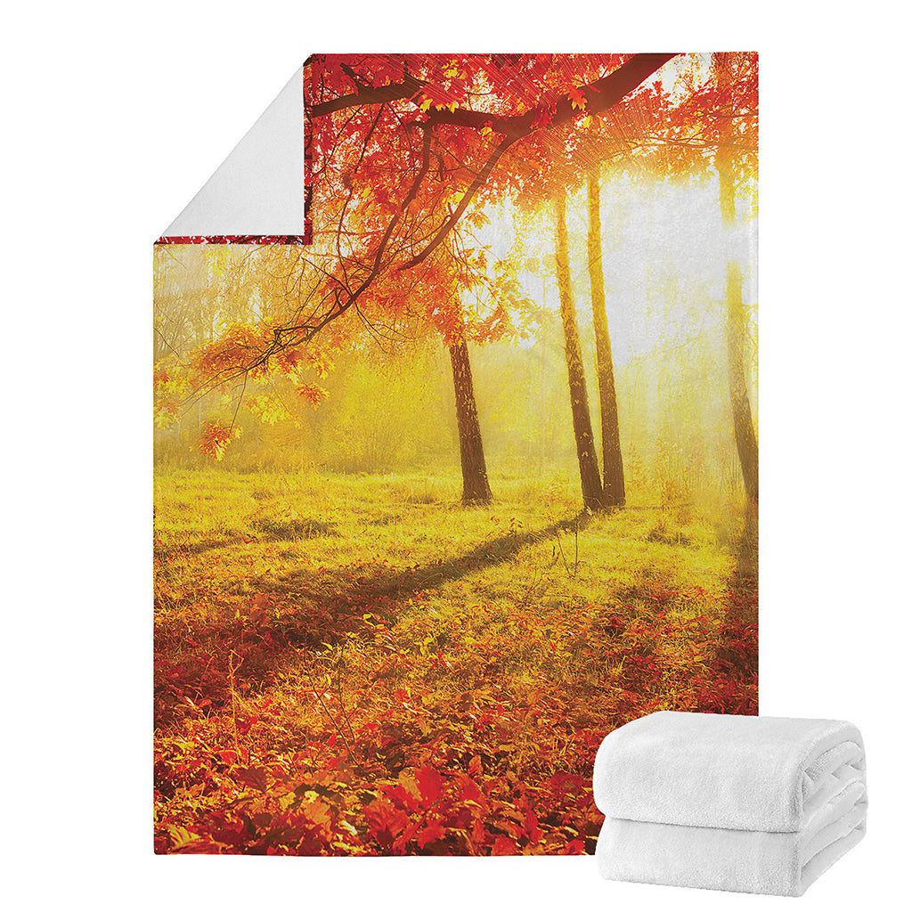 Autumn Trees Print Blanket