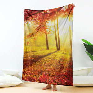 Autumn Trees Print Blanket