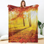 Autumn Trees Print Blanket