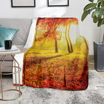 Autumn Trees Print Blanket