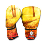 Autumn Trees Print Boxing Gloves