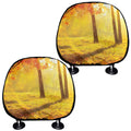 Autumn Trees Print Car Headrest Covers