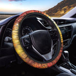 Autumn Trees Print Car Steering Wheel Cover