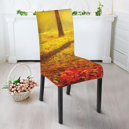Autumn Trees Print Dining Chair Slipcover