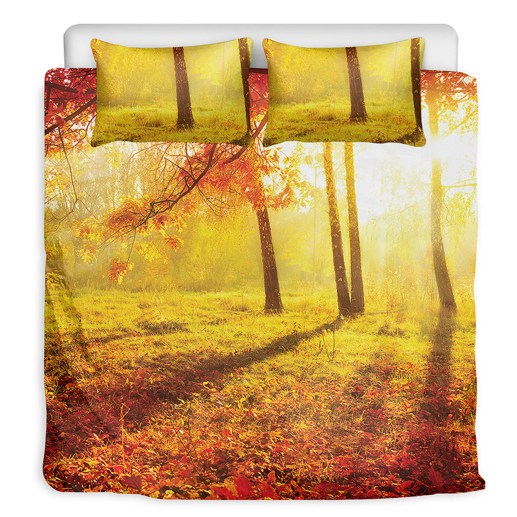 Autumn Trees Print Duvet Cover Bedding Set