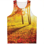 Autumn Trees Print Men's Tank Top