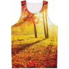 Autumn Trees Print Men's Tank Top