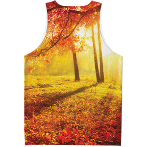 Autumn Trees Print Men's Tank Top