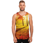 Autumn Trees Print Men's Tank Top