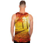 Autumn Trees Print Men's Tank Top