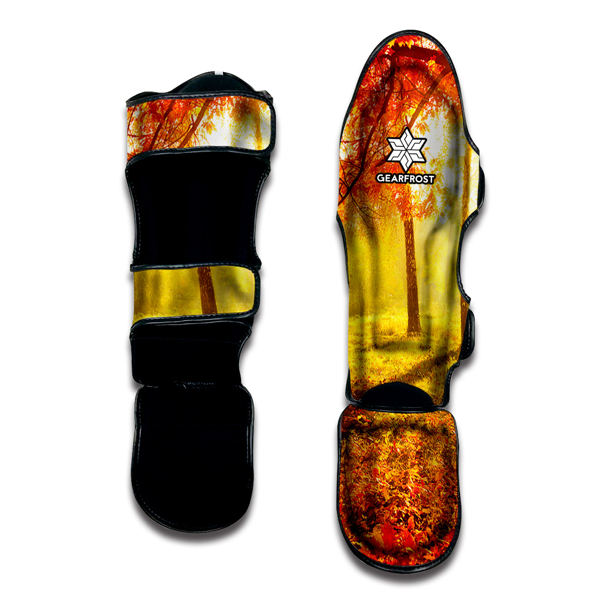 Autumn Trees Print Muay Thai Shin Guard