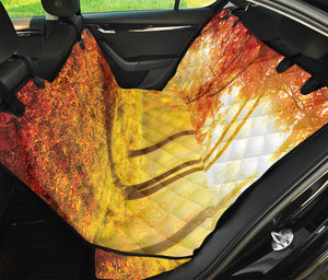 Autumn Trees Print Pet Car Back Seat Cover