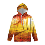 Autumn Trees Print Pullover Hoodie