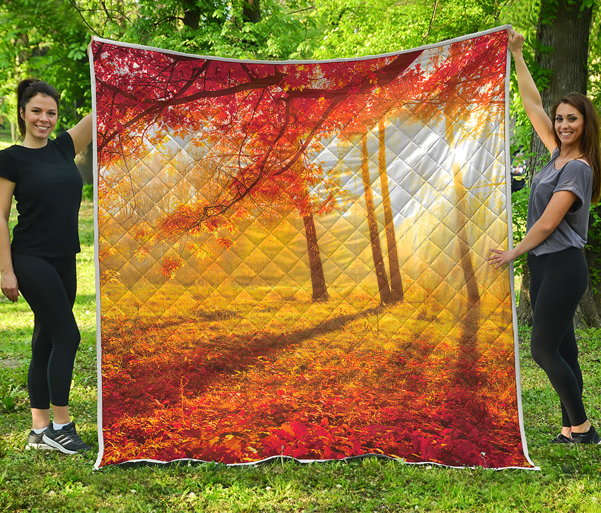 Autumn Trees Print Quilt