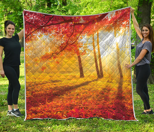 Autumn Trees Print Quilt