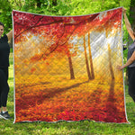 Autumn Trees Print Quilt