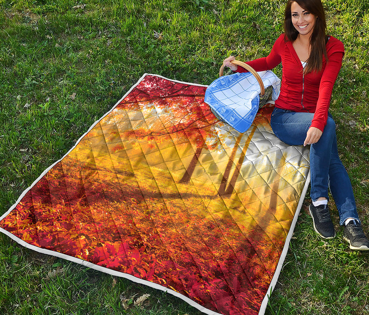 Autumn Trees Print Quilt