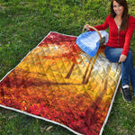 Autumn Trees Print Quilt