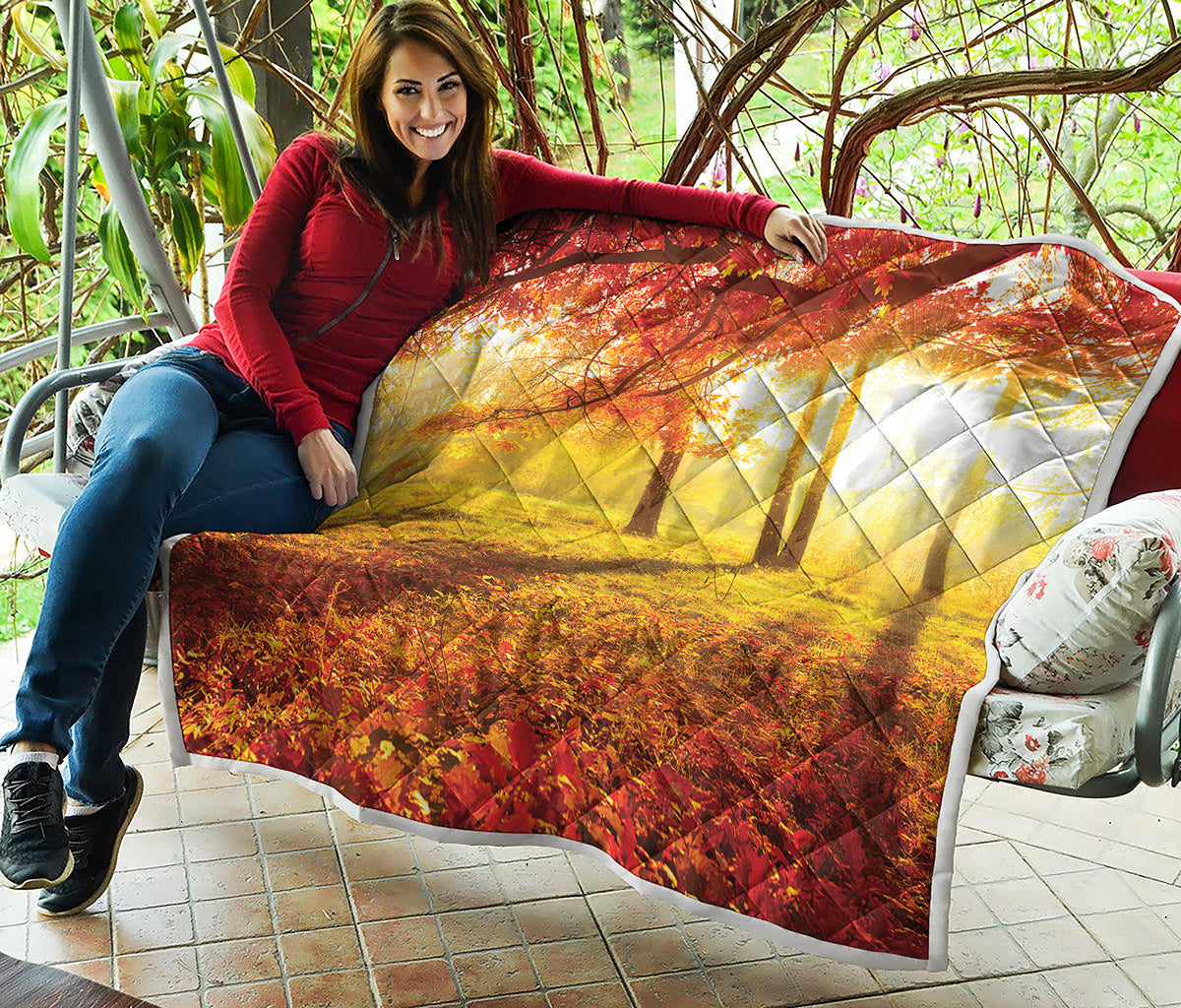 Autumn Trees Print Quilt