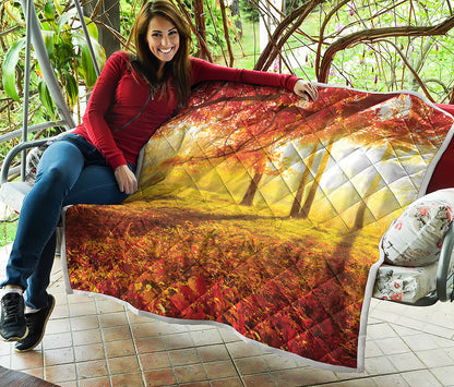 Autumn Trees Print Quilt