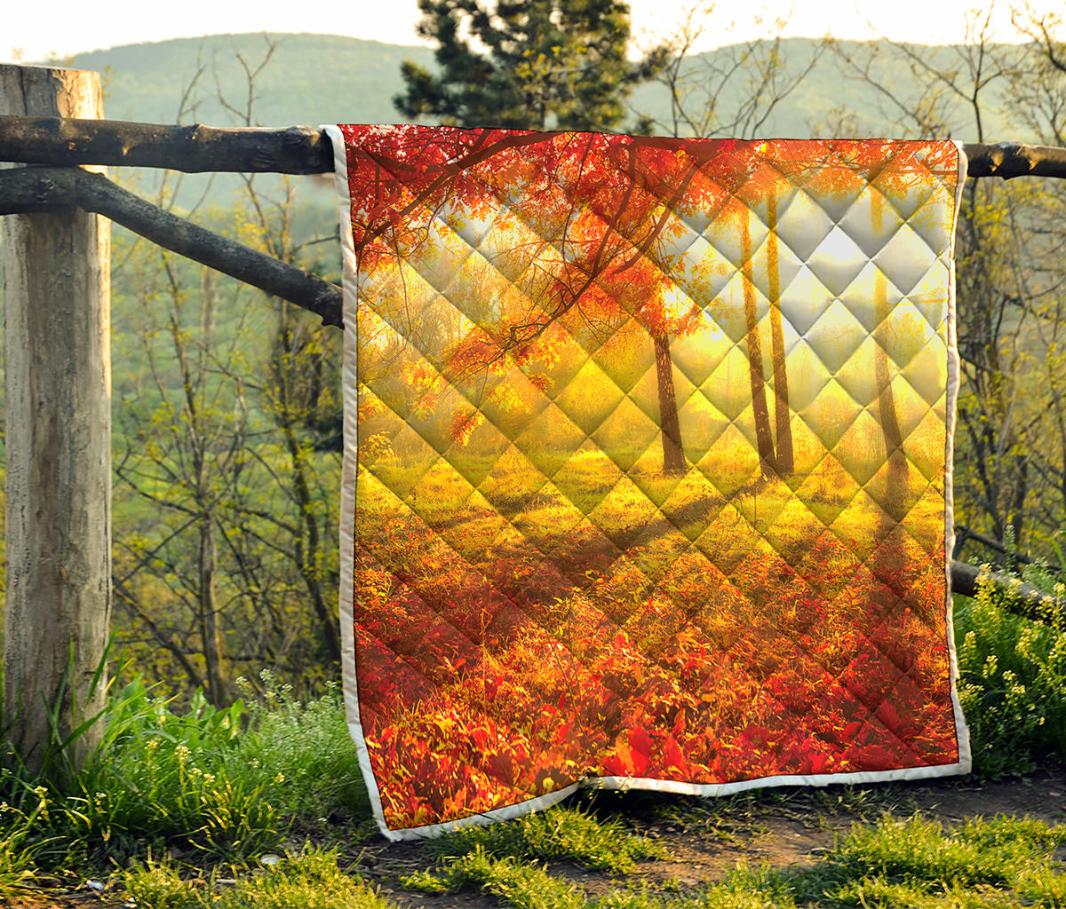 Autumn Trees Print Quilt
