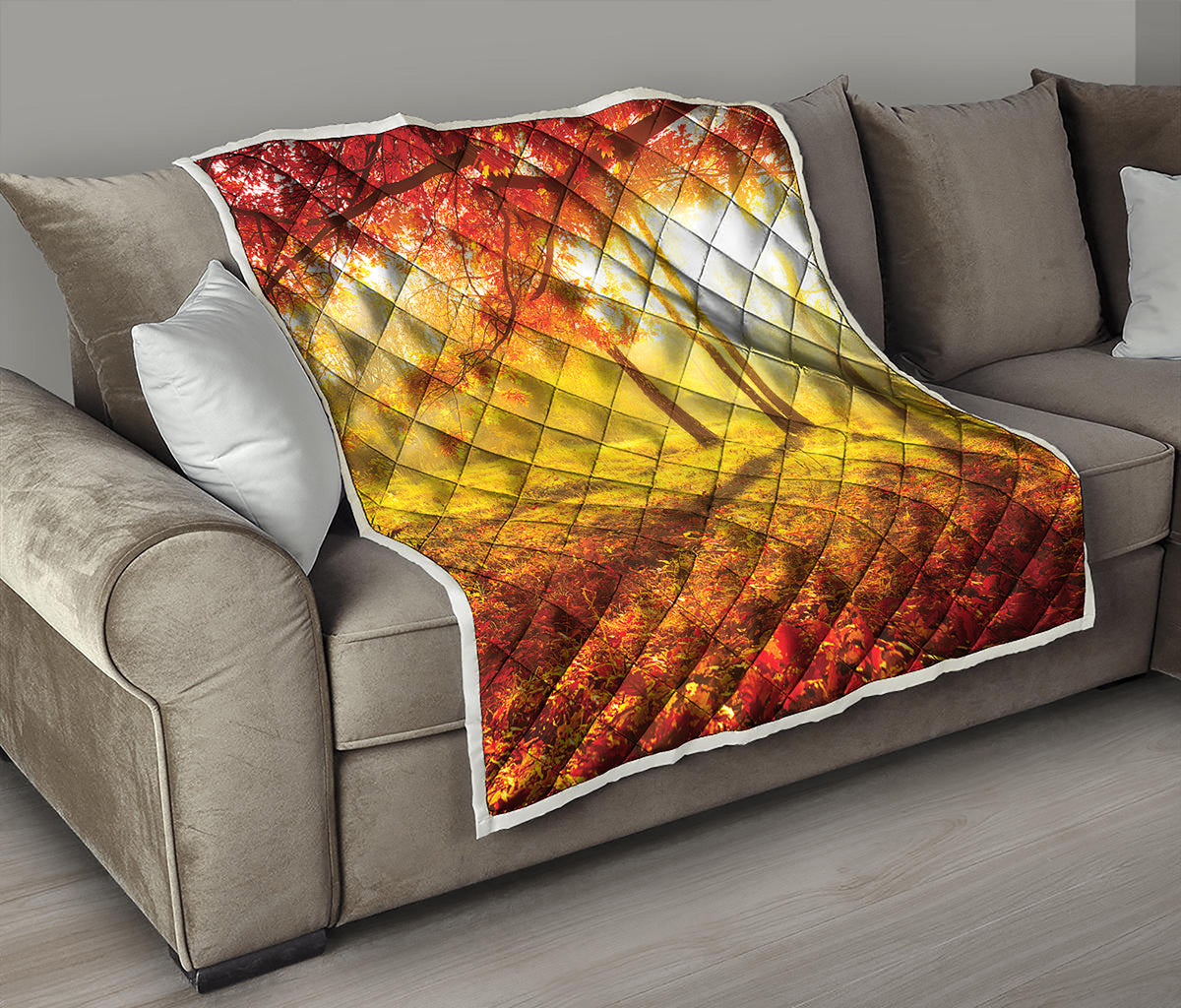Autumn Trees Print Quilt