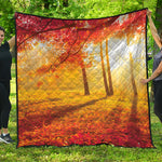 Autumn Trees Print Quilt