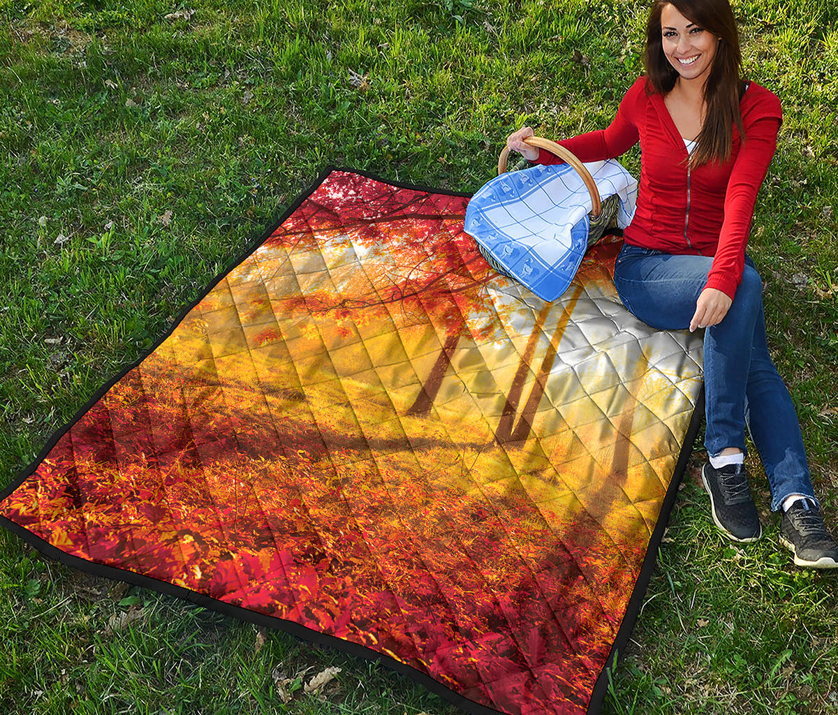Autumn Trees Print Quilt