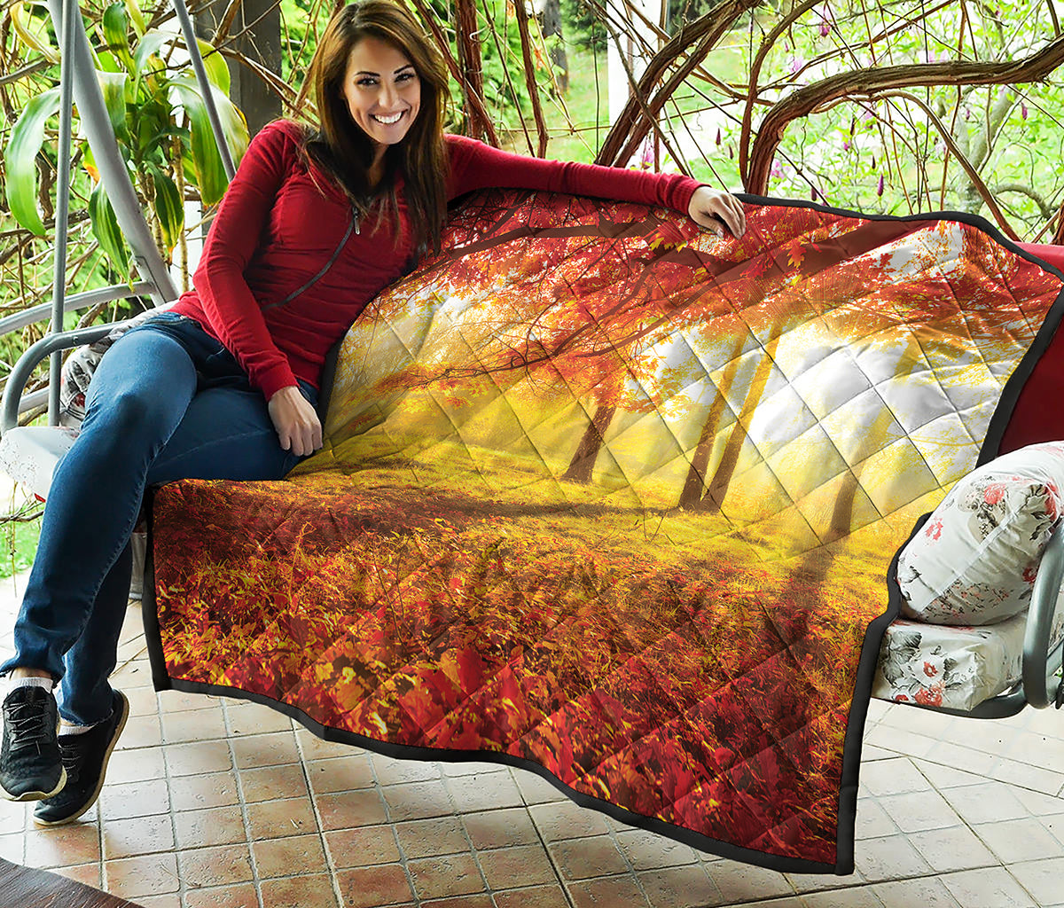 Autumn Trees Print Quilt