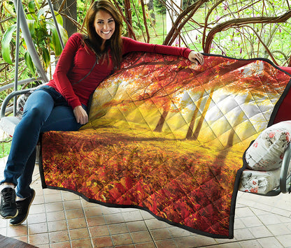 Autumn Trees Print Quilt