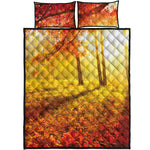 Autumn Trees Print Quilt Bed Set