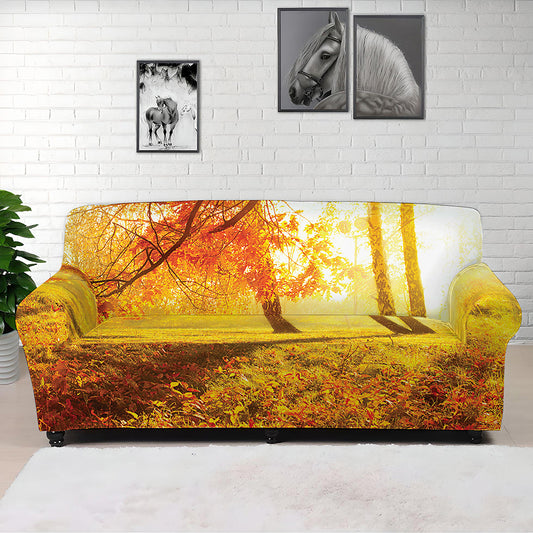 Autumn Trees Print Sofa Cover