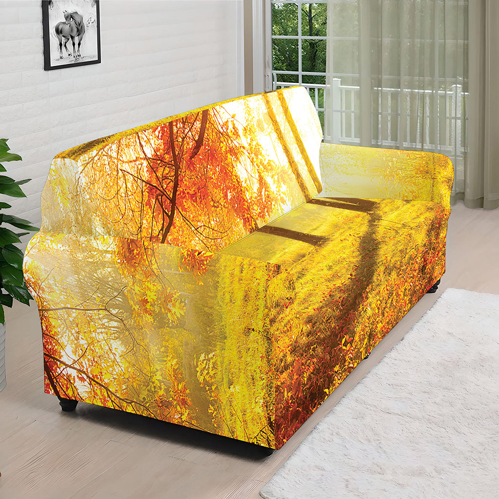 Autumn Trees Print Sofa Cover