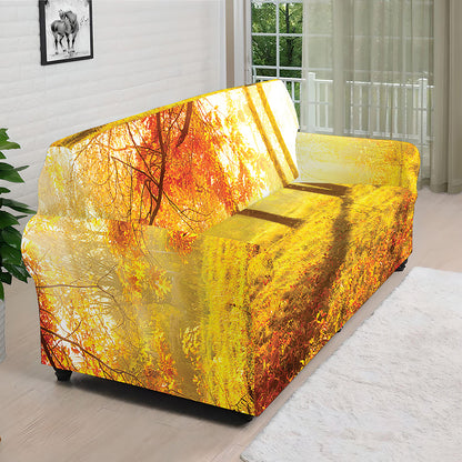 Autumn Trees Print Sofa Cover