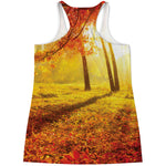 Autumn Trees Print Women's Racerback Tank Top