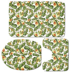 Avocado Cut In Half Drawing Print 3 Piece Bath Mat Set