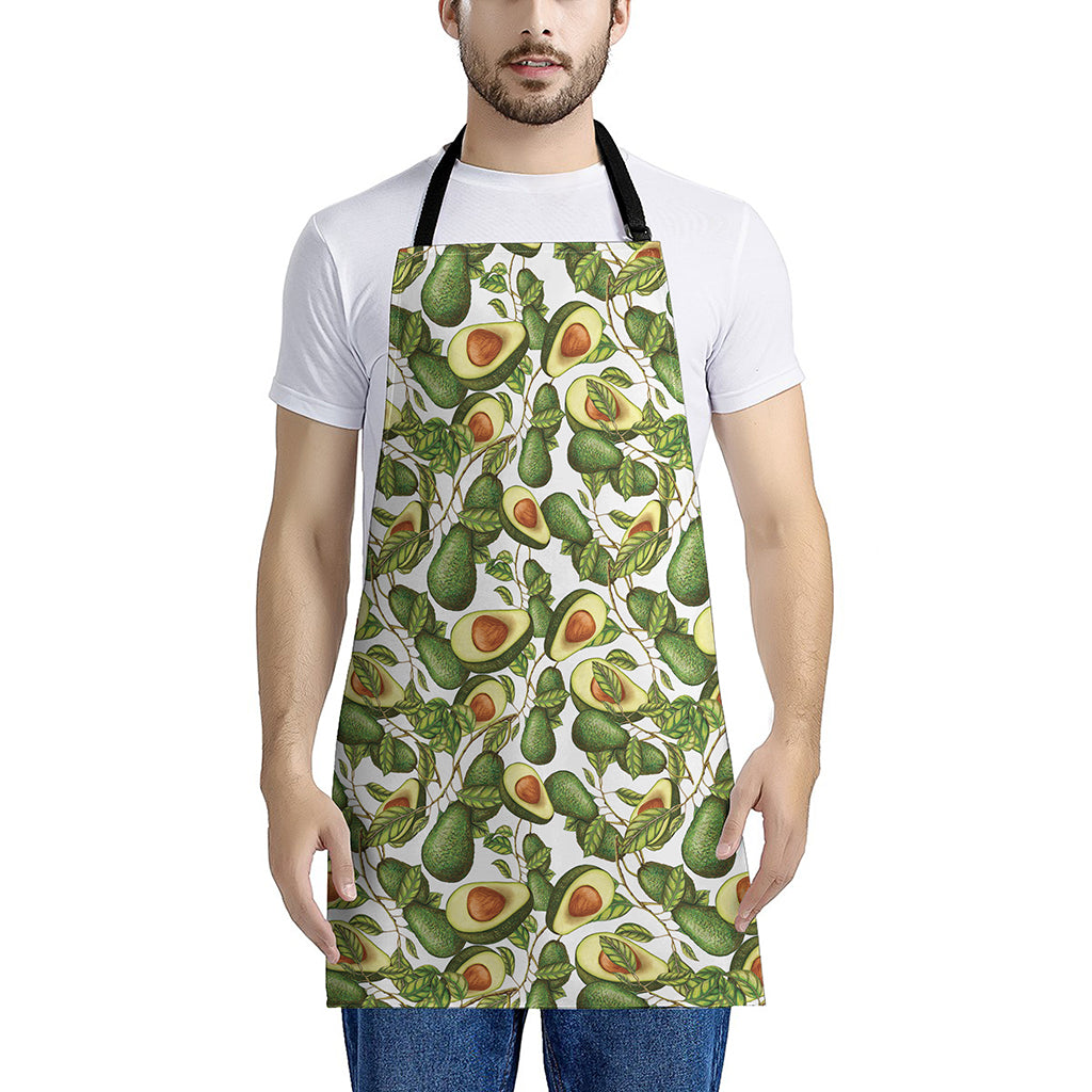 Avocado Cut In Half Drawing Print Apron