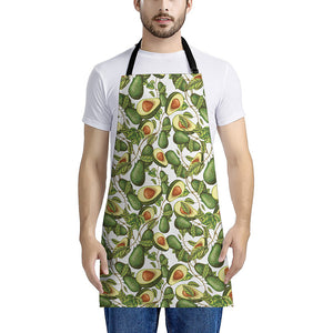 Avocado Cut In Half Drawing Print Apron