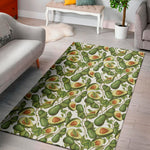 Avocado Cut In Half Drawing Print Area Rug