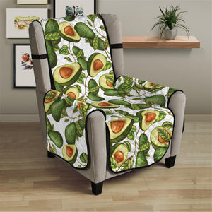 Avocado Cut In Half Drawing Print Armchair Protector