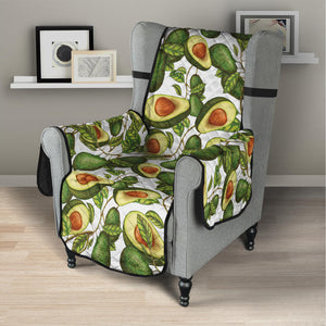 Avocado Cut In Half Drawing Print Armchair Protector