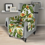 Avocado Cut In Half Drawing Print Armchair Protector