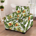 Avocado Cut In Half Drawing Print Armchair Slipcover