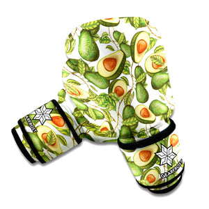 Avocado Cut In Half Drawing Print Boxing Gloves