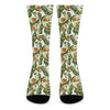 Avocado Cut In Half Drawing Print Crew Socks