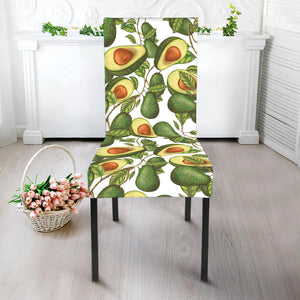 Avocado Cut In Half Drawing Print Dining Chair Slipcover