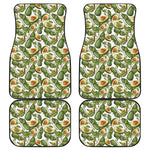 Avocado Cut In Half Drawing Print Front and Back Car Floor Mats