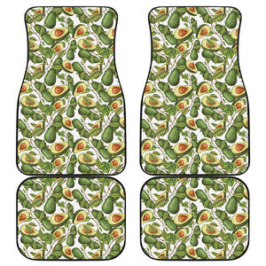 Avocado Cut In Half Drawing Print Front and Back Car Floor Mats