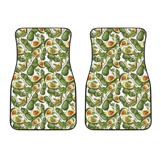 Avocado Cut In Half Drawing Print Front Car Floor Mats