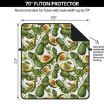 Avocado Cut In Half Drawing Print Futon Protector